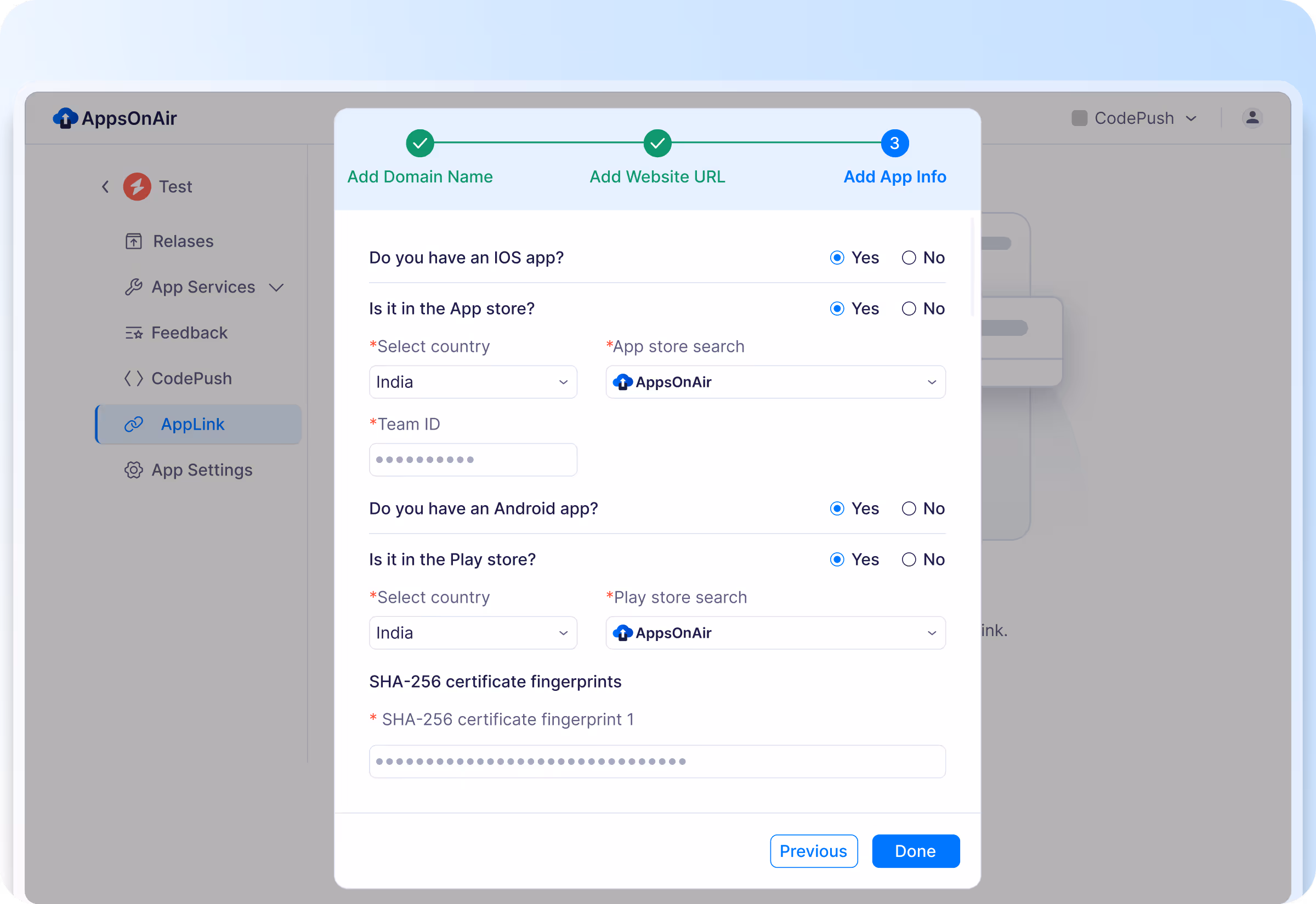 Set Up Your App
