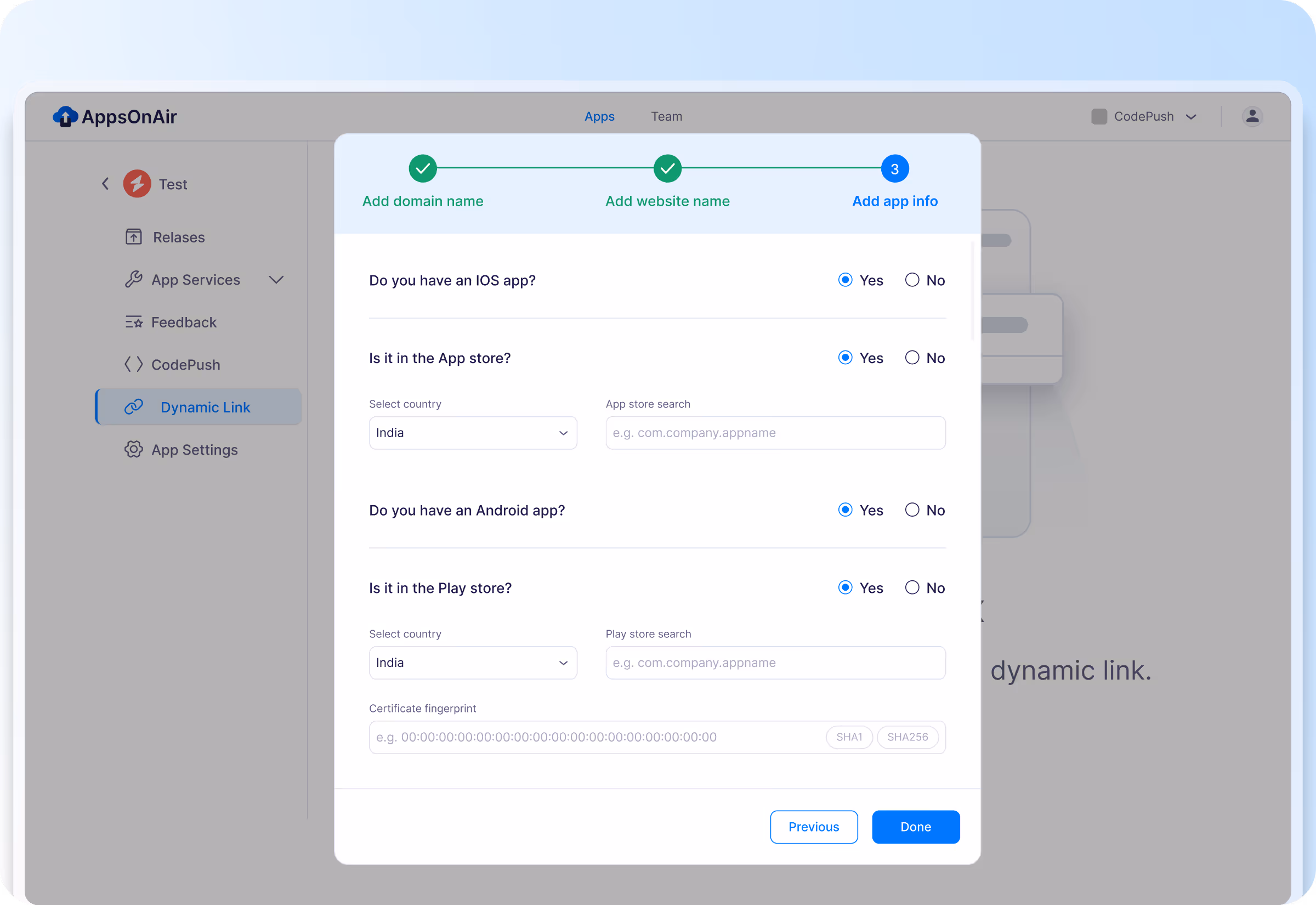Set Up Your App